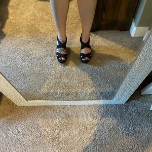 Spring Wedge Heels with string tie at back
